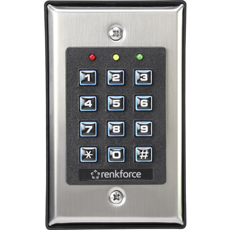 Renkforce 1582597 Codeschloss Aufputz    mit beleuchteter Tastatur