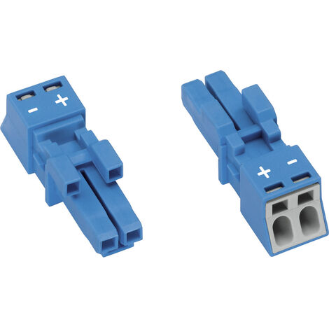 WAGO 890-1102 Netz-Steckverbinder WINSTA MINI Buchse, gerade Gesamtpolzahl: 2 16 A Blau 1 St.