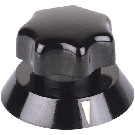 Produktbild von Bourns Potentiometer-Drehknopf – Schwarz Verchromt, Zeiger Schwarz, Ø 22,8 Mm, Passend Für 6-mm-Rundschaft
