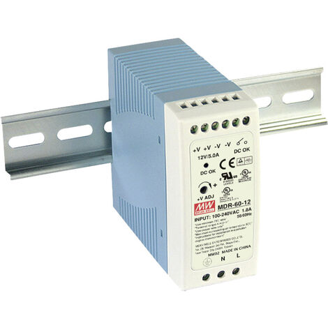 Mean Well MDR-60-12 Hutschienen-Netzteil (DIN-Rail)  12 V/DC 5 A 60 W Anzahl Ausgänge:1 x  Inhalt 1