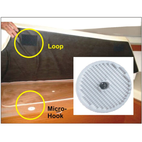 FASTECH® 703-330-Bag Hakenscheibe zum Anschrauben Haftteil  Schwarz 4 St.