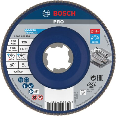 Bosch Accessories 2608621770 X-LOCK Fächerschleifscheibe Durchmesser 125 mm    1 St.