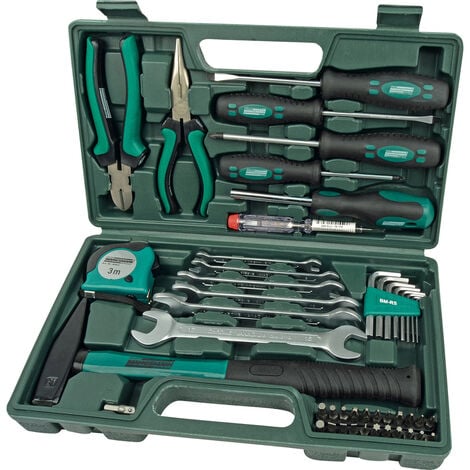 Brüder Mannesmann  M29032 Heimwerker Werkzeugkoffer bestückt  (L x B x H) 335 x 335 x 195 mm