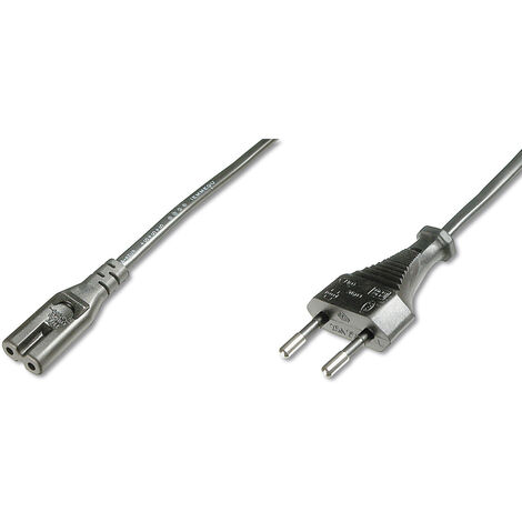 Digitus Kaltgeräte, Strom Netzkabel [1x Kleingeräte-Buchse C7 - 1x Euro-Stecker] 1.80 m Schwarz