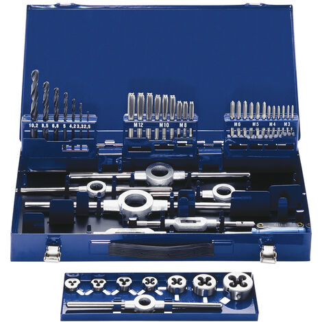Eventus by Exact 10722 Gewindeschneidsatz 43teilig HSS metrisch M3, M4, M5, M6, M8, M10, M12 (1/5)