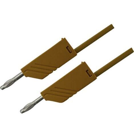 SKS Hirschmann MLN 100/2,5 BR Messleitung Lamellenstecker 4 mm Lamellenstecker 4 mm 1.00 m Braun 1 S (1/3)