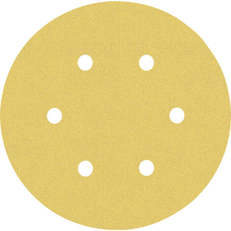 Bosch 5x Expert C470 Schleifpapier mit 6 Löchern für Exzenterschleifer 150 mm G 120 - 2608900817