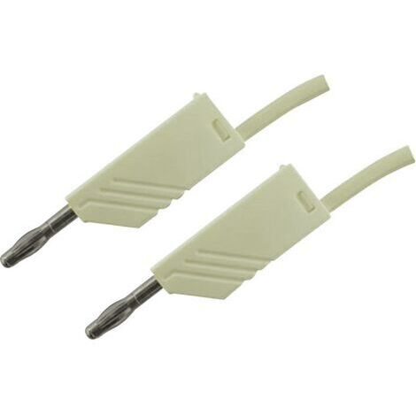 SKS Hirschmann MLN 100/2,5 WS Messleitung Lamellenstecker 4 mm Lamellenstecker 4 mm 1.00 m Weiß 1 St (1/3)