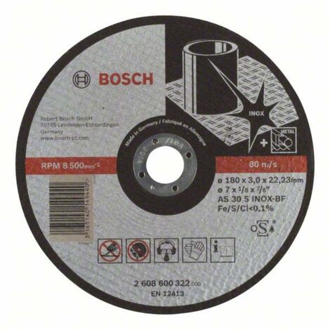 Bosch PRO Stainless Steel Trennscheibe 180 x 3 x 22,23 mm - 2608600322