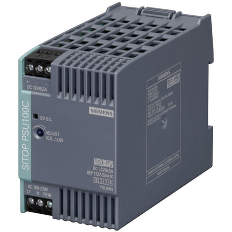 Siemens 6EP13225BA10 Hutschienen-Netzteil (DIN-Rail)  12 V/DC 6.5 A 78 W Anzahl Ausgänge:1 x  Inhalt