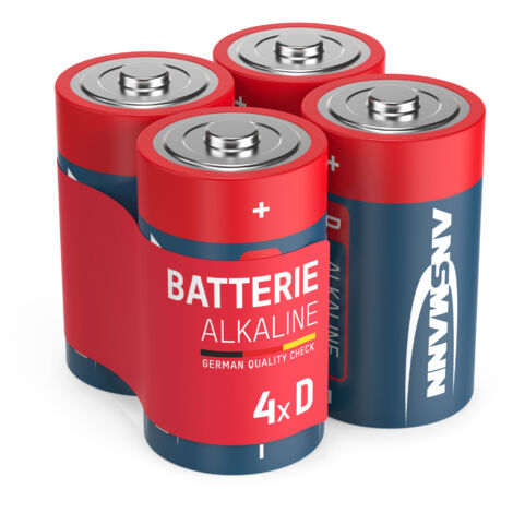 ANSMANN Alkaline Batterien Mono D LR20 1,5V, 4 Stück