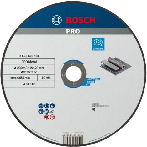 Bosch Accessories A30 S BF 2608603168 Trennscheibe gerade 230 mm 1 St. Metall