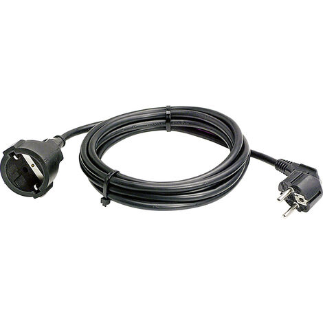 AS Schwabe 50202 Strom Verlängerungskabel 16 A Schwarz 2.00 m H05VV-F 3G 1,5 mm²