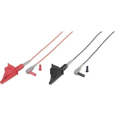 VOLTCRAFT MSL-507 Messleitung Stecker 4 mm Krokoklemmen 1.00 m Schwarz, Rot 1 St.