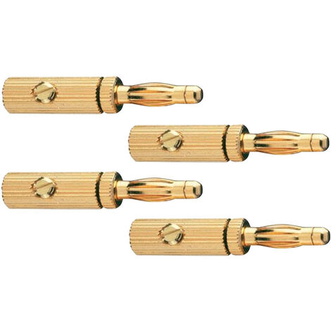 Oehlbach 3009 Lautsprecher-Steckverbinder Stecker, gerade Polzahl: 3  Gold 4 St.