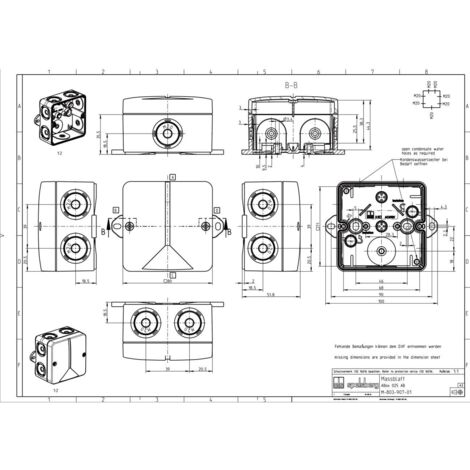 Leergehäuse ABOX-Spelsberg AP, Maße (LxBxH) 80 x 80 x 52 mm, IP 65 Leergehäuse ABOX-Spelsberg AP, Maße (LxBxH) 80 x 80 x 52 mm, IP 65