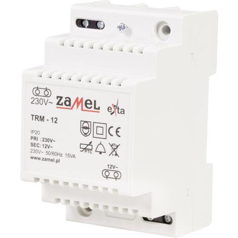 Zamel TRM-12 Klingel-Transformator 12 V/AC 1.25 A (1/4)