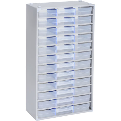 Allit 464800 Kleinteilmagazin VarioPlus ProM 57/36 (B x H x T) 300 x 565 x 140 mm Silber, Transpar