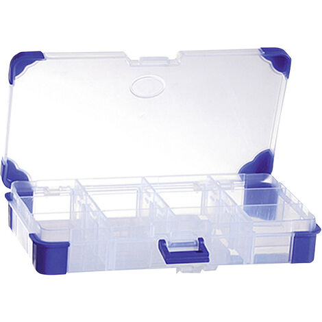 VISO  Sortimentskasten (L x B x H) 200 x 110 x 30 mm Anzahl Fächer: 12 variable Unterteilung  Inhalt
