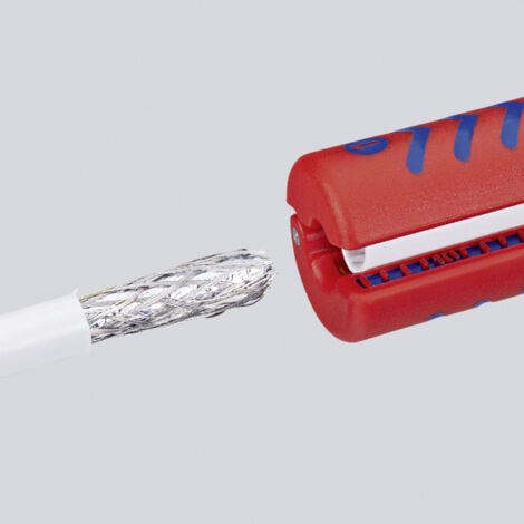 Knipex 16 60 100 SB   Kabelentmanteler Geeignet für Koaxialkabel, Rundkabel 4.8 bis 7.5 mm