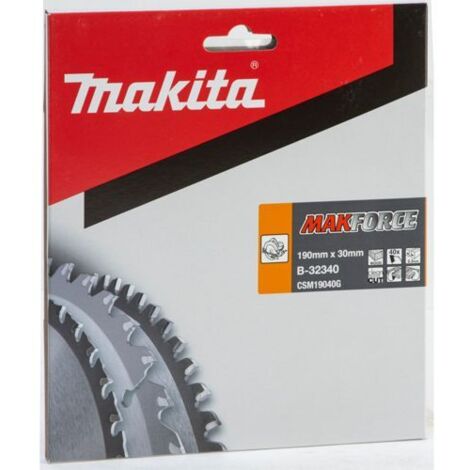 Makita B-32340 Kreissägeblatt Makforce TCT 190x30mm 40T Holz