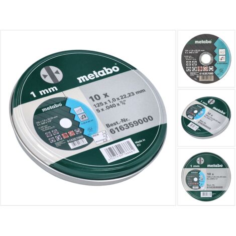 Metabo 616359000 Trennscheibe gerade 125 mm 10 St. Stahl, Edelstahl (1/5)