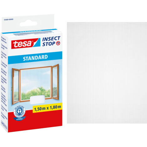 tesa Fliegengitter 150 x 180 cm Fliegenschutz Insektengitter Fenstergitter