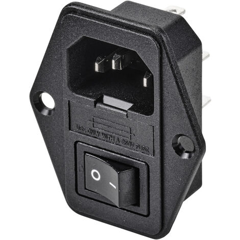 TRU COMPONENTS TC-10088400 Kaltgeräte-Steckverbinder C14 Stecker, Einbau vertikal Gesamtpolzahl: 3 1