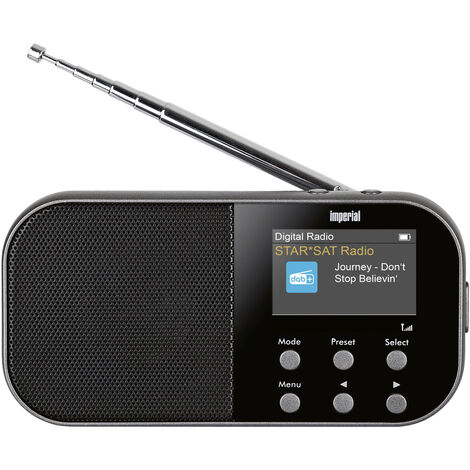 Imperial DABMAN 15 Taschenradio DAB+, UKW AUX Tastensperre, Weckfunktion, wiederaufladbar Anthrazit