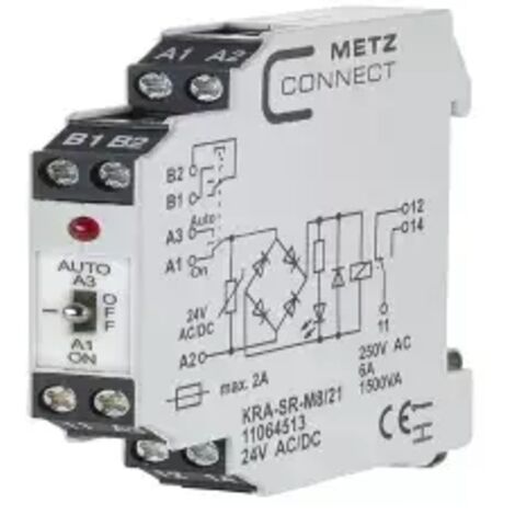 Koppelbaustein 24, 24 V/AC, V/DC (max) 1 Wechsler Metz Connect 11064513 1 St. (1/2)