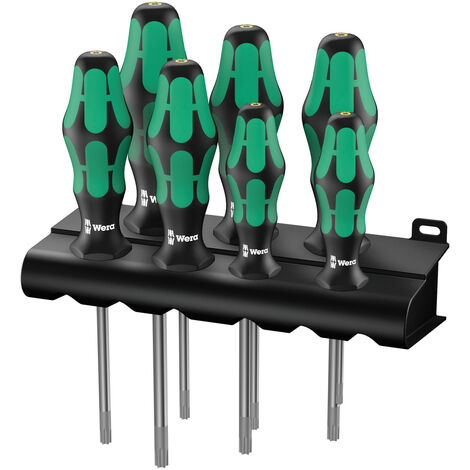 Wera 367/7 TORX® HF Werkstatt Schraubendreher-Set 7-teilig – Haltefunktion für TX 8-30 – Sechskantabrollschutz – Ergonomischer Griff (1/10)