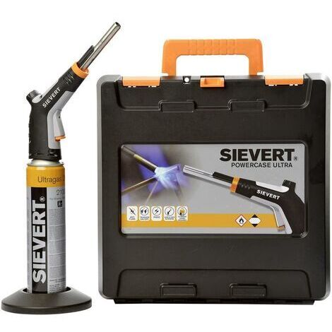 Sievert Powercase Ultra Lötset 2,2 kW – für weichlöten bis 40 mm – mit Gaskartusche 2205 – Brennerkopfdurchmesser 14 mm (1/5)