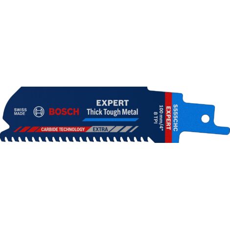 Bosch Accessories 2608900364 EXPERT ‘Thick Tough Metal’ S 555 CHC Säbelsägeblatt, 1 Stück Sägeblatt-