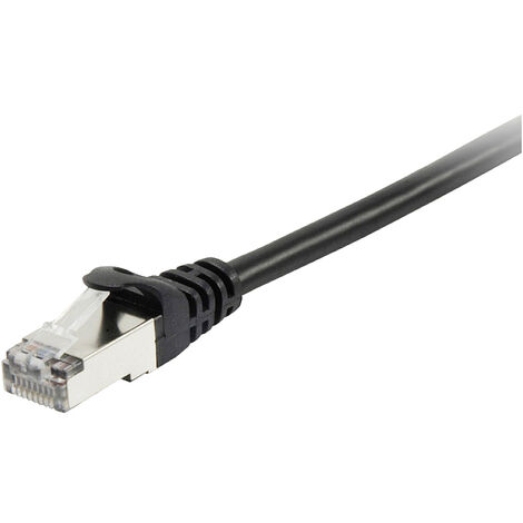 Equip 605599 RJ45 Netzwerkkabel, Patchkabel CAT 6 S/FTP 20.00 m Schwarz vergoldete Steckkontakte 1 S