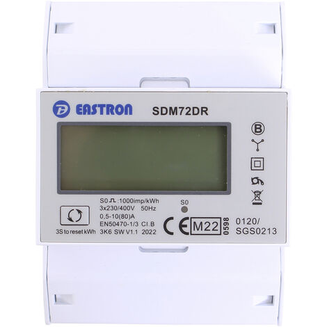 Counttec SDM72DR SDM72DR Drehstromzähler  digital 80 A MID-konform: Ja  1 St.