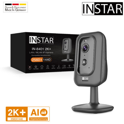INSTAR IN-8401 2K+ Telecamera Di Sorveglianza WiFi/LAN – AI Con Rilevamento Persone/Veicoli/Animali – PIR, Visione Notturna, HomeKit HKSV, MQTT, 2.4/5Ghz