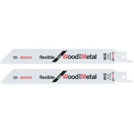 Bosch 2x Säbelsägeblatt S 922 HF Flexible for Wood and Metal - 2608656039