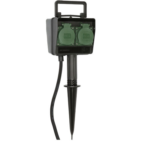 Brennenstuhl 1154440 Gartensteckdose 4fach Schwarz