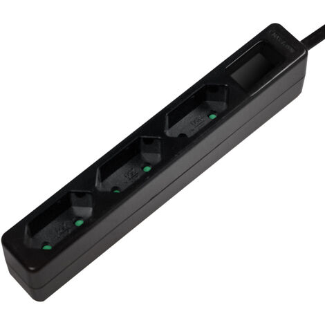 LogiLink LPS229B Steckdosenleiste 3fach Schwarz Konturenstecker 1 St.