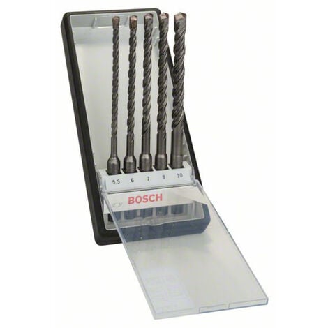 Bosch Accessories  2607019929 Hartmetall Hammerbohrer-Set 5teilig 5.5 mm, 6 mm, 7 mm, 8 mm, 10 mm  S