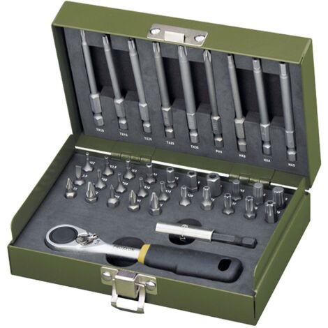 Proxxon - Feinmechanikersatz mit 1/4" MICRO-Bit-Ratsche (36-teilig) - 23109