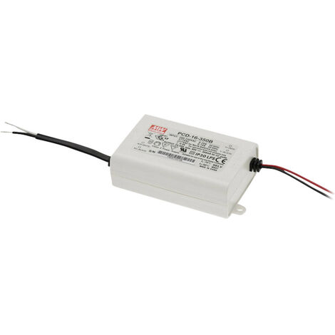 Mean Well PCD-16-350B LED-Treiber  Konstantstrom 16 W 0.35 A 24 - 48 V/DC dimmbar, PFC-Schaltkreis,