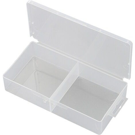 TRU COMPONENTS SG817-02 Sortimentskasten (L x B x H) 173 x 86 x 35 mm Anzahl Fächer: 2 feste Unterte