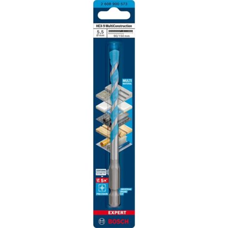 Expertenbohrer multiconstruction hex-9 5,5 x 90 x 150 mm bosch - 2608900573
