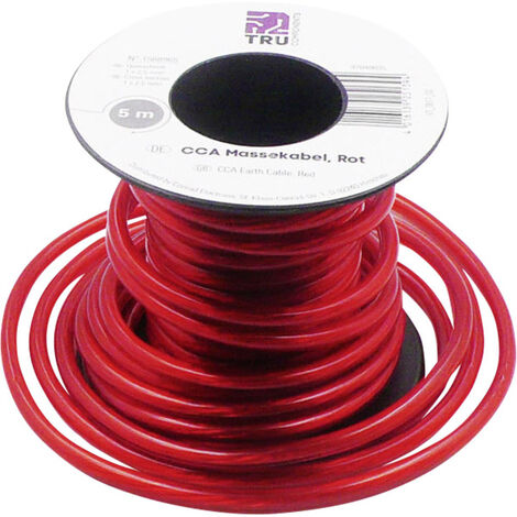 TRU COMPONENTS 1568965 Massekabel  1 x 2.50 mm² Rot 5 m
