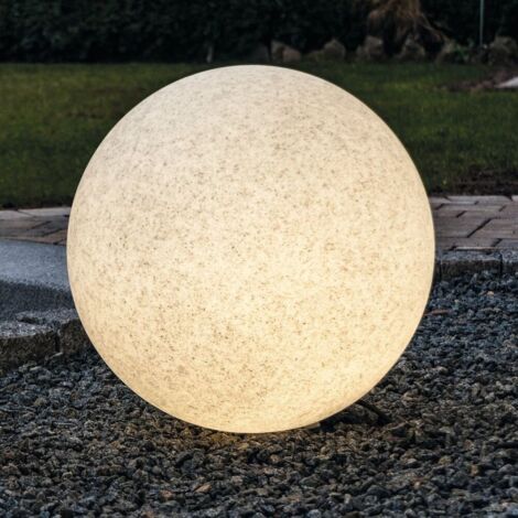 Heitronic 35957 Mundan Gartenleuchte Kugel   LED, Energiesparlampe E27 11 W Granit-Grau (matt)