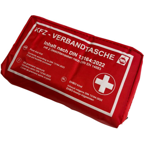 IWH 023511 KFZ-Verbandtasche "rot" DIN 13164:2022 Verbandtasche Pkw DIN 13164 02-2022 1 Set