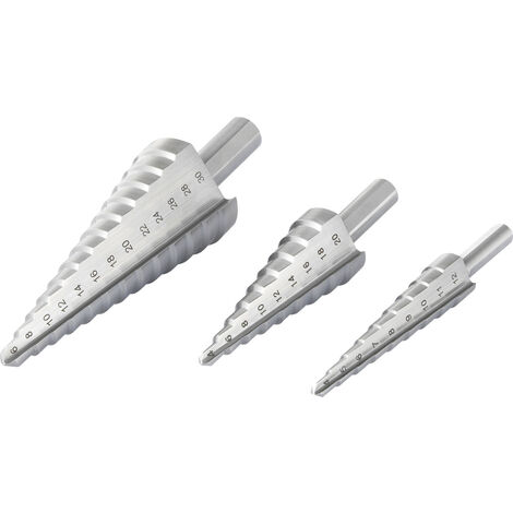 TOOLCRAFT TO-6802569 HSS Stufenbohrer-Set 3fach 4 - 20 mm, 4 - 12 mm, 6 - 30 mm    1 St. (1/4)