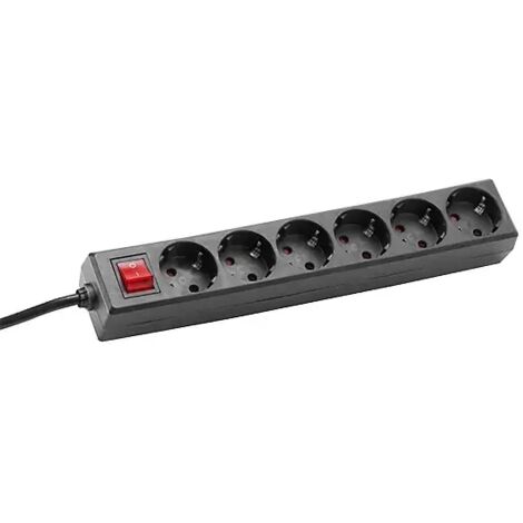 Bachmann 381.144S Steckdosenleiste mit Schalter  Schwarz Schutzkontakt 1 St. (1/2)