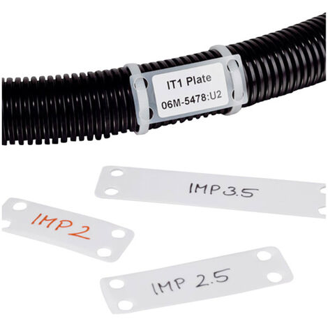 HellermannTyton 151-42159 IMP1.5 PA66 WH 100 Leitermarkierer  Beschriftungsfläche: 38.1 x 19.1 mm We (1/3)